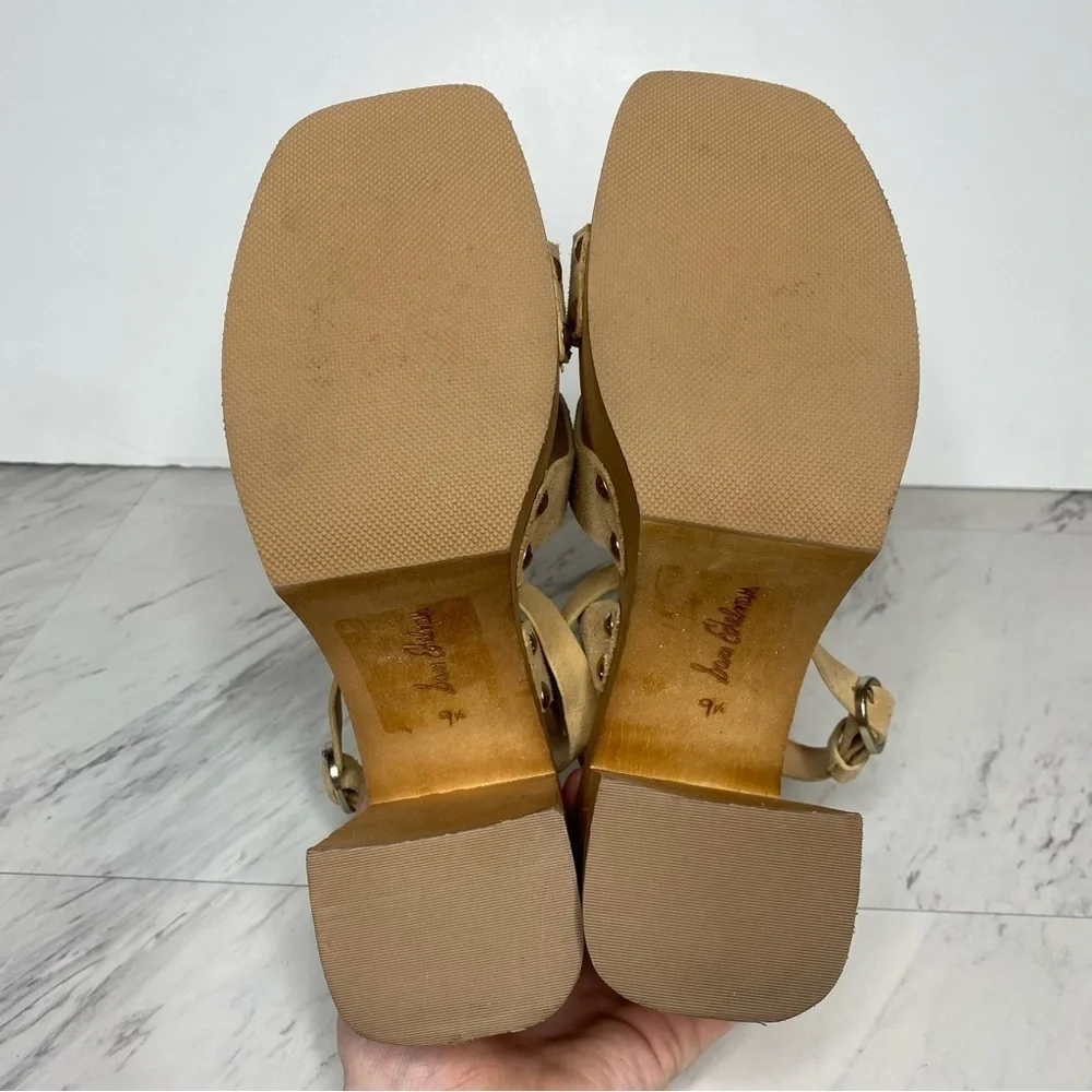 Sam Edelman Rosalind Tan Platform Heeled Sandal 9.5